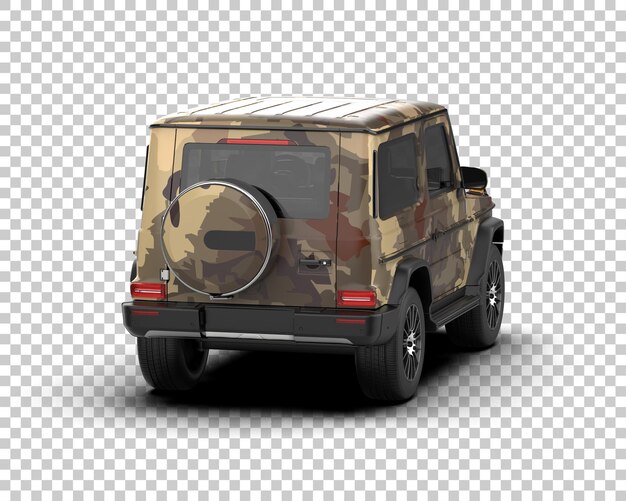Un SUV moderno aislado en el fondo de una ilustración de renderización 3D