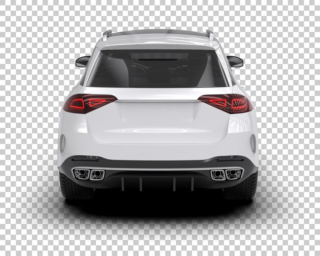 Un SUV moderno aislado en el fondo de una ilustración de renderización 3D