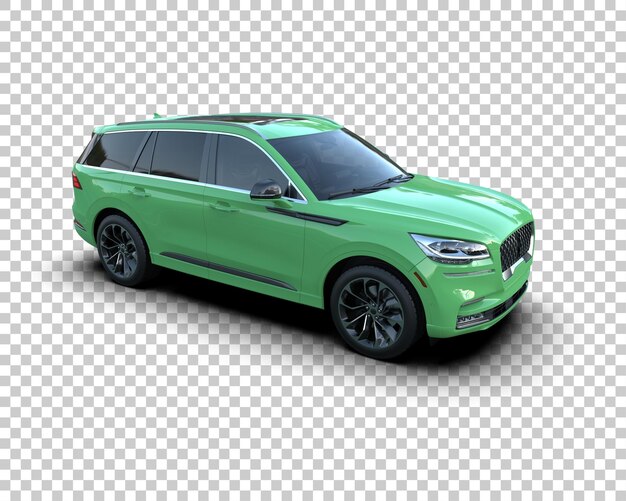 Un SUV moderno aislado en el fondo de una ilustración de renderización 3D