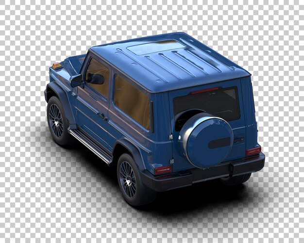 Un SUV moderno aislado en el fondo de una ilustración de renderización 3D