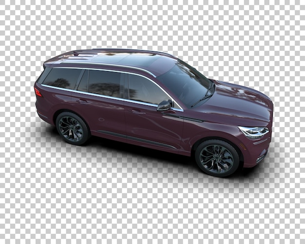Un SUV moderno aislado en el fondo de una ilustración de renderización 3D