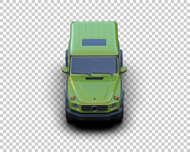 Un SUV moderno aislado en el fondo de una ilustración de renderización 3D