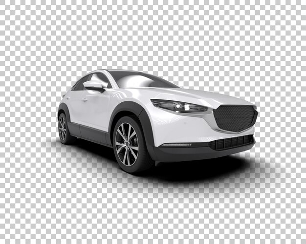 Un SUV moderno aislado en el fondo de una ilustración de renderización 3D