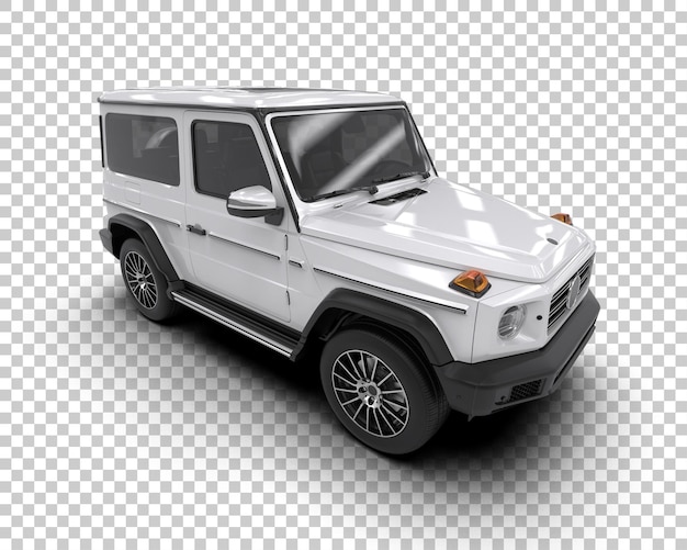 Un SUV moderno aislado en el fondo de una ilustración de renderización 3D