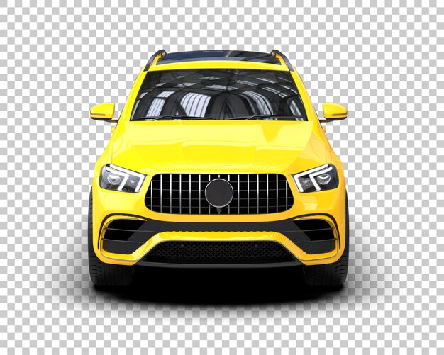 Un SUV moderno aislado en el fondo de una ilustración de renderización 3D