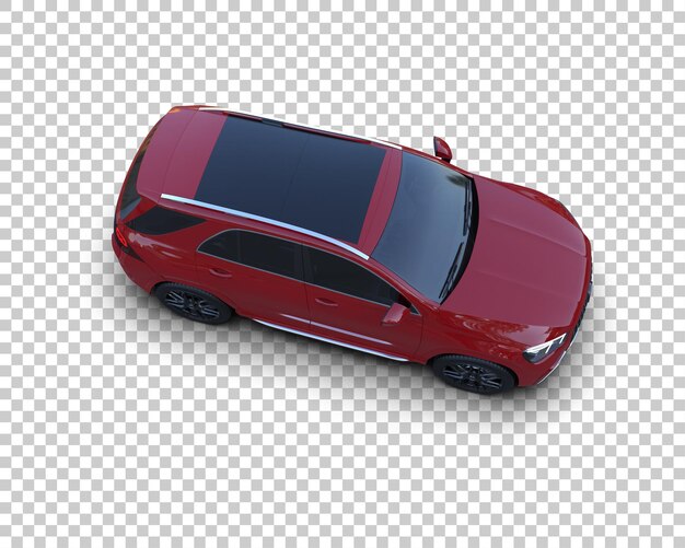 Un SUV moderno aislado en el fondo de una ilustración de renderización 3D