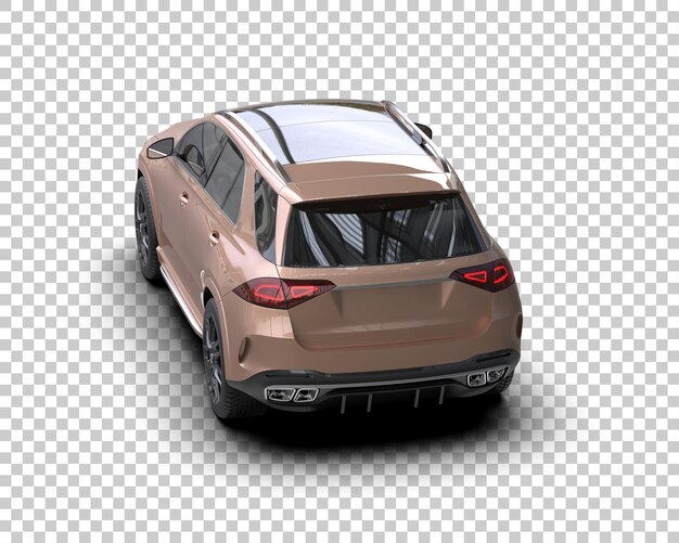 Un SUV moderno aislado en el fondo de una ilustración de renderización 3D