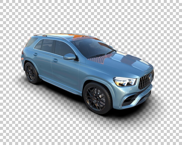 Un SUV moderno aislado en el fondo de una ilustración de renderización 3D