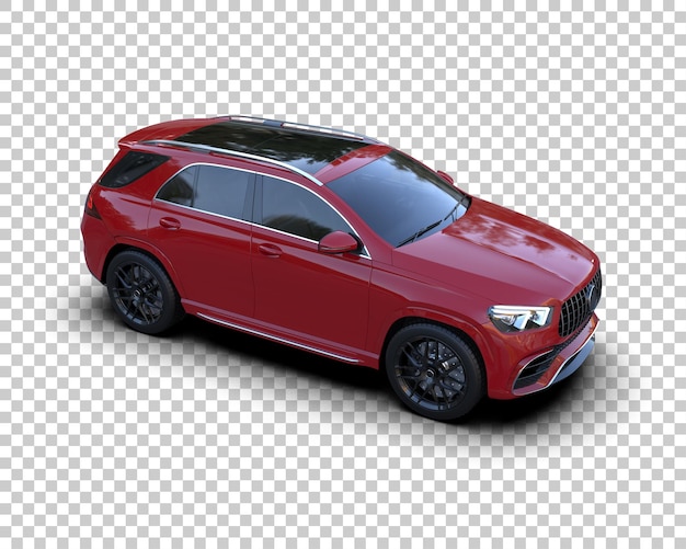 Un SUV moderno aislado en el fondo de una ilustración de renderización 3D