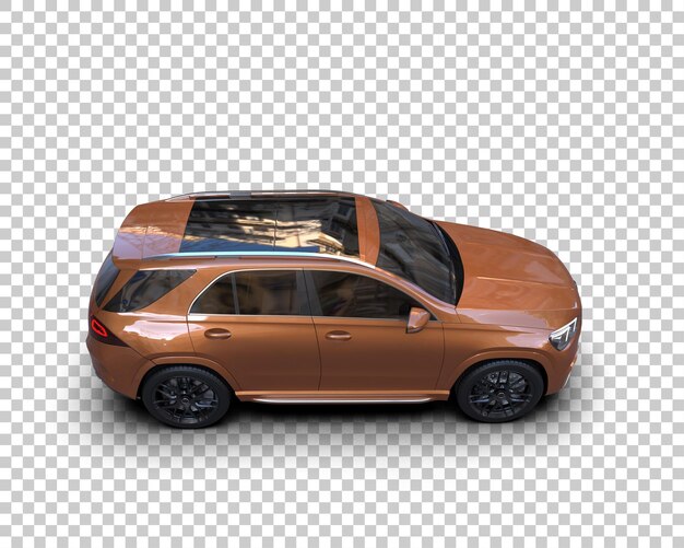Un SUV moderno aislado en el fondo de una ilustración de renderización 3D