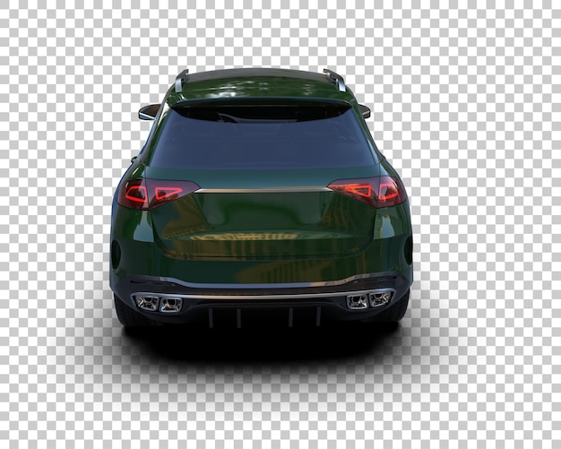 Un SUV moderno aislado en el fondo de una ilustración de renderización 3D