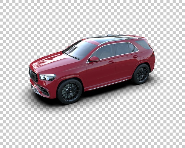 Un SUV moderno aislado en el fondo de una ilustración de renderización 3D