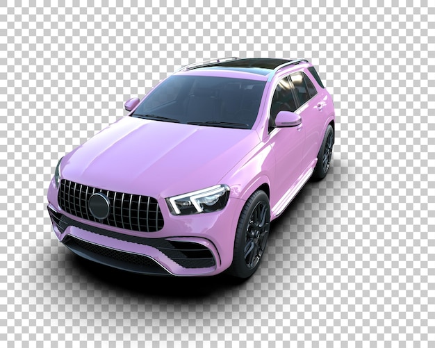 Un SUV moderno aislado en el fondo de una ilustración de renderización 3D
