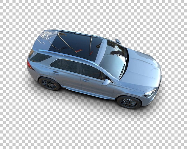 Un SUV moderno aislado en el fondo de una ilustración de renderización 3D