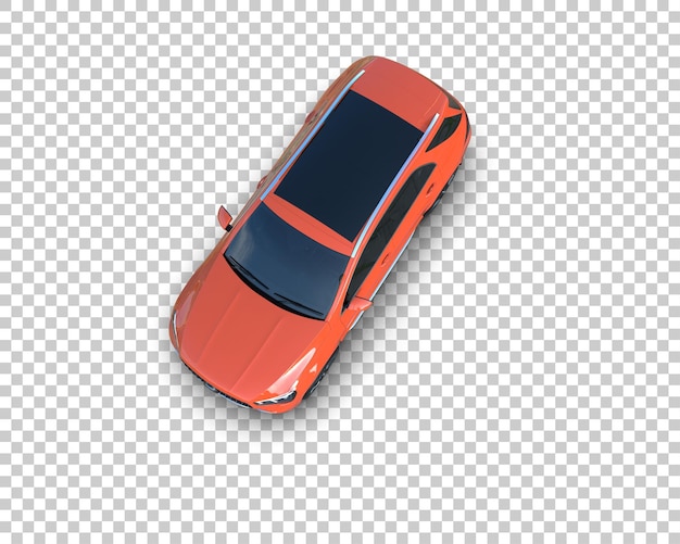 Un SUV moderno aislado en el fondo de una ilustración de renderización 3D
