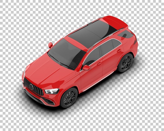 Un SUV moderno aislado en el fondo de una ilustración de renderización 3D