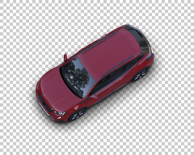 Un SUV moderno aislado en el fondo de una ilustración de renderización 3D