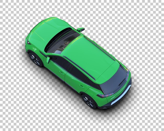 Un SUV moderno aislado en el fondo de una ilustración de renderización 3D
