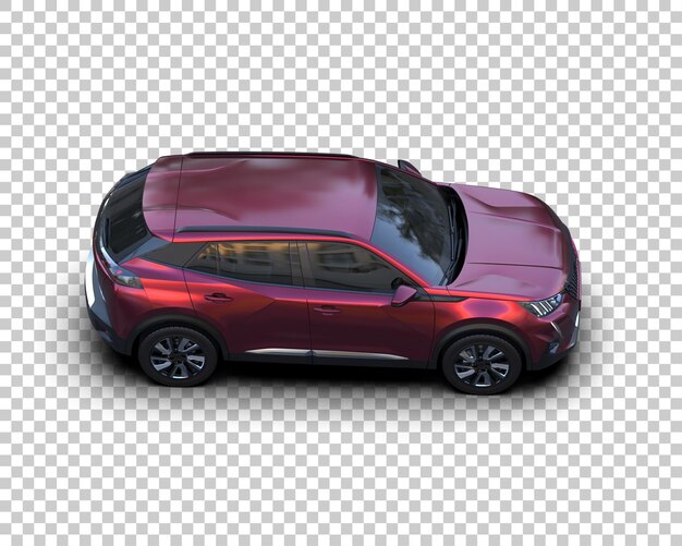 Un SUV moderno aislado en el fondo de una ilustración de renderización 3D