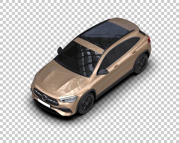 Un SUV moderno aislado en el fondo de una ilustración de renderización 3D
