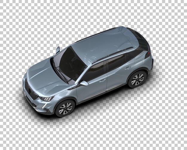 Un SUV moderno aislado en el fondo de una ilustración de renderización 3D