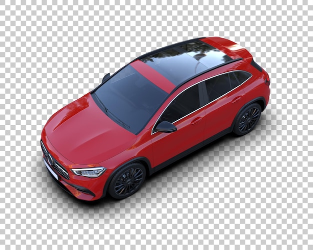 Un SUV moderno aislado en el fondo de una ilustración de renderización 3D