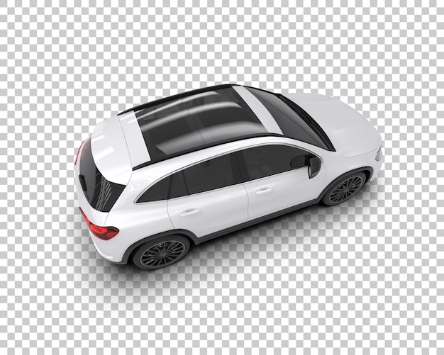 Un SUV moderno aislado en el fondo de una ilustración de renderización 3D