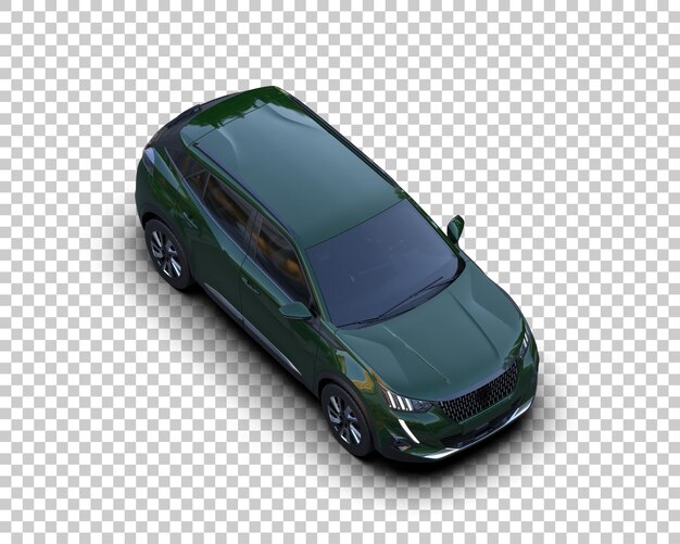 Un SUV moderno aislado en el fondo de una ilustración de renderización 3D