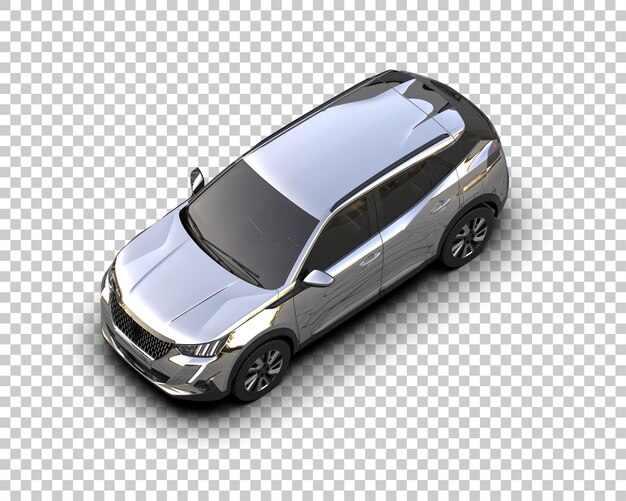 Un SUV moderno aislado en el fondo de una ilustración de renderización 3D