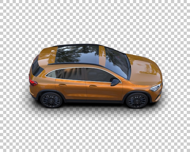Un SUV moderno aislado en el fondo de una ilustración de renderización 3D