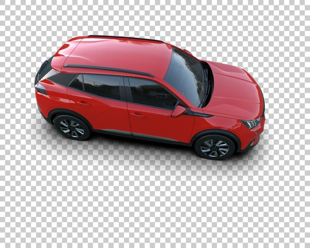 Un SUV moderno aislado en el fondo de una ilustración de renderización 3D