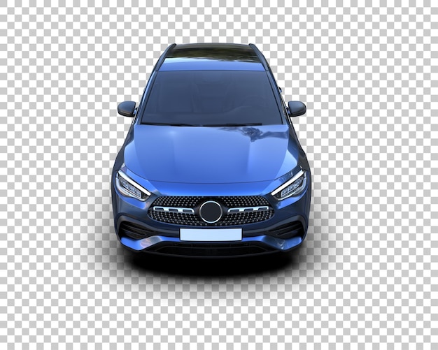 Un SUV moderno aislado en el fondo de una ilustración de renderización 3D