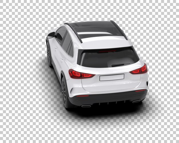 Un SUV moderno aislado en el fondo de una ilustración de renderización 3D