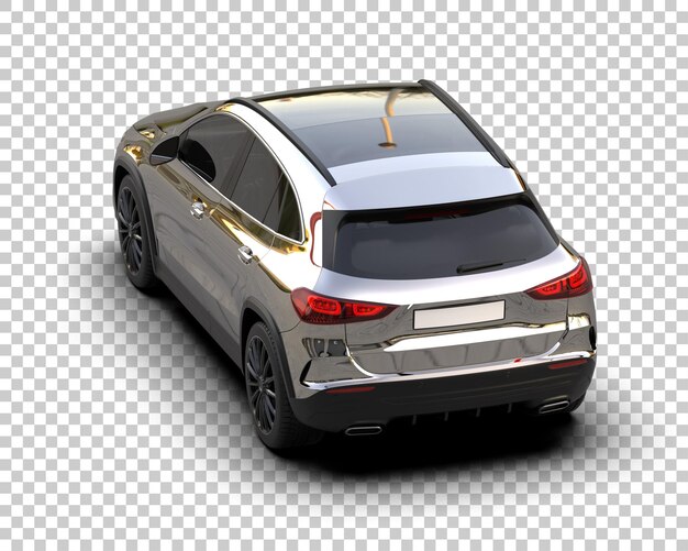 Un SUV moderno aislado en el fondo de una ilustración de renderización 3D
