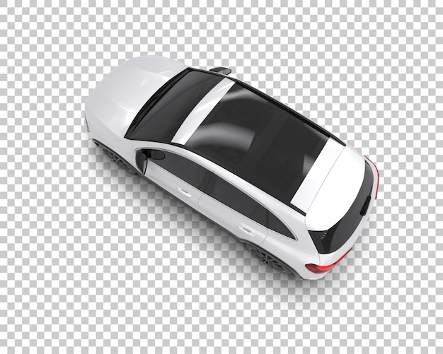 Un SUV moderno aislado en el fondo de una ilustración de renderización 3D