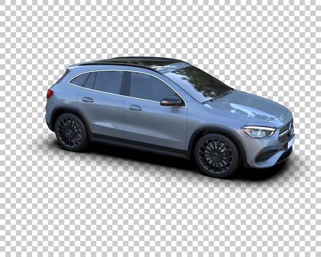 Un SUV moderno aislado en el fondo de una ilustración de renderización 3D