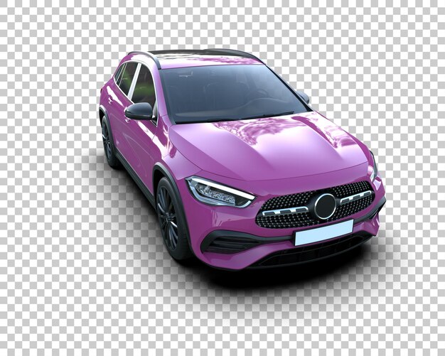 Un SUV moderno aislado en el fondo de una ilustración de renderización 3D