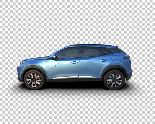 Un SUV moderno aislado en el fondo de una ilustración de renderización 3D