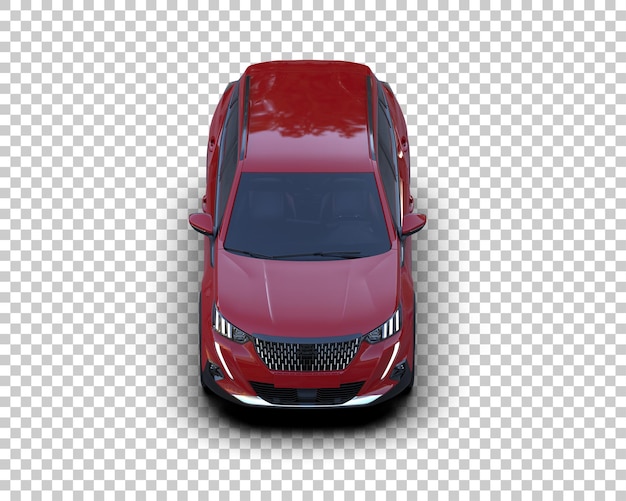 Un SUV moderno aislado en el fondo de una ilustración de renderización 3D