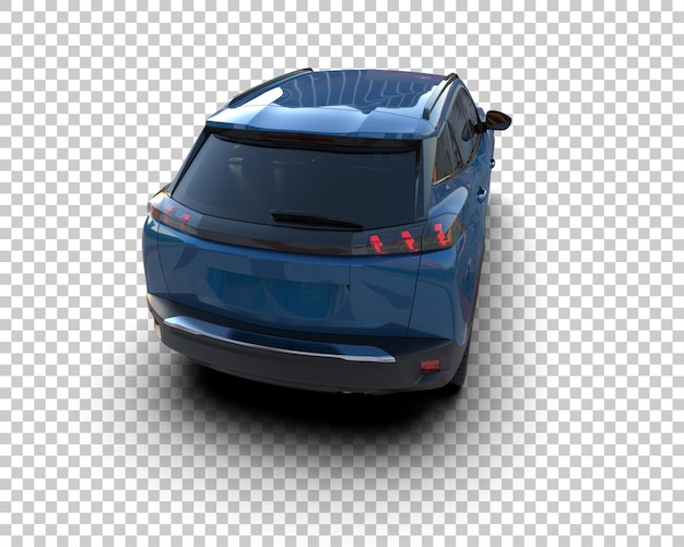 Un SUV moderno aislado en el fondo de una ilustración de renderización 3D