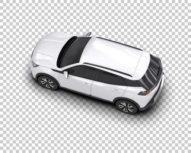 Un SUV moderno aislado en el fondo de una ilustración de renderización 3D