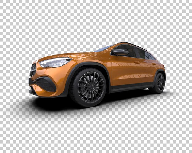 Un SUV moderno aislado en el fondo de una ilustración de renderización 3D