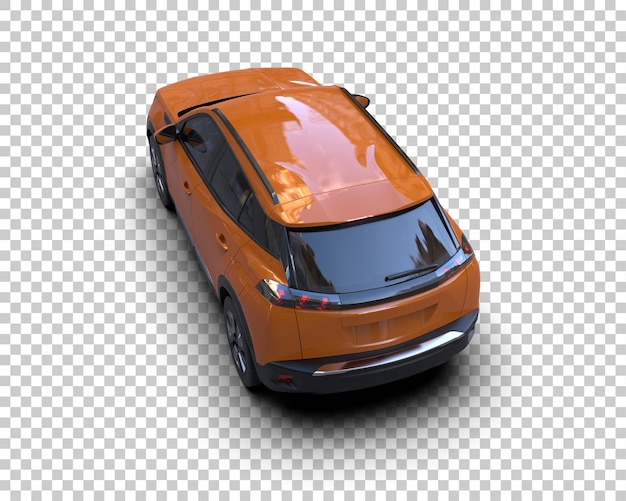 Un SUV moderno aislado en el fondo de una ilustración de renderización 3D