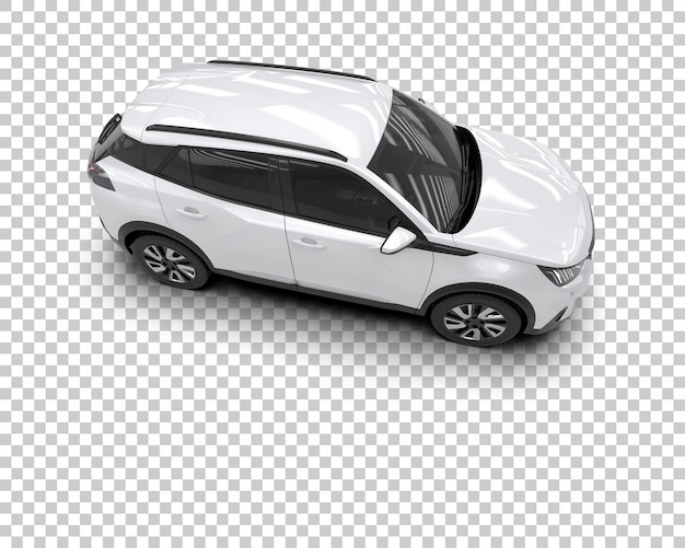 Un SUV moderno aislado en el fondo de una ilustración de renderización 3D