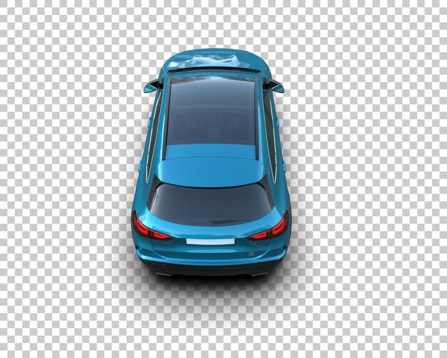 Un SUV moderno aislado en el fondo de una ilustración de renderización 3D