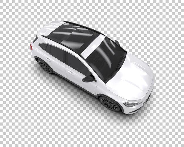 Un SUV moderno aislado en el fondo de una ilustración de renderización 3D