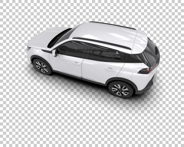 Un SUV moderno aislado en el fondo de una ilustración de renderización 3D
