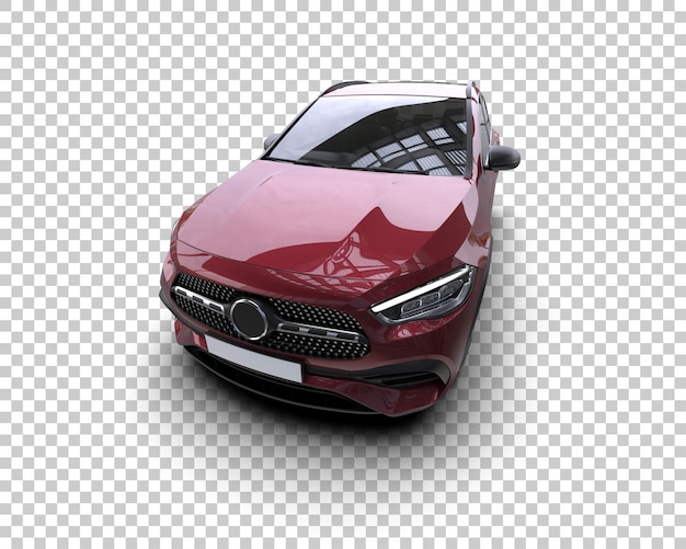 Un SUV moderno aislado en el fondo de una ilustración de renderización 3D