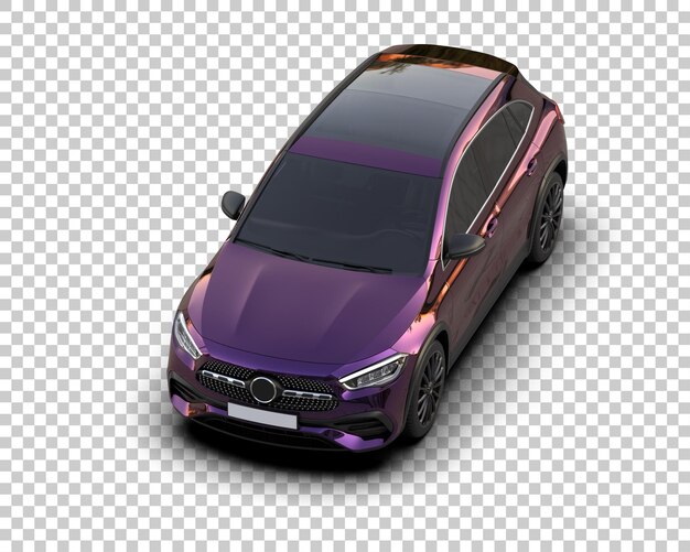 Un SUV moderno aislado en el fondo de una ilustración de renderización 3D