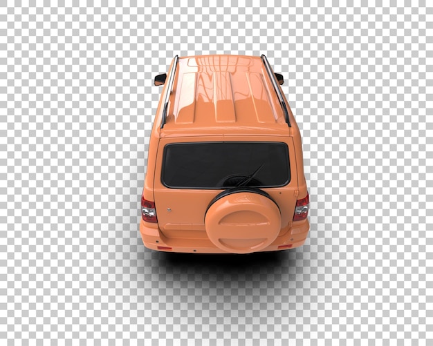 Un SUV moderno aislado en el fondo de una ilustración de renderización 3D